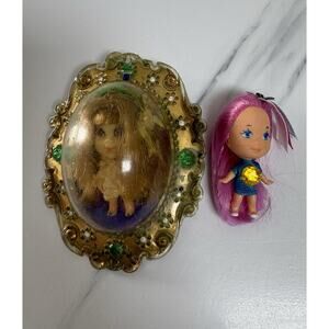 1966 Mattel Liddle Kiddle "Riddle" Locket with Original Doll + 1994 Bonus Doll